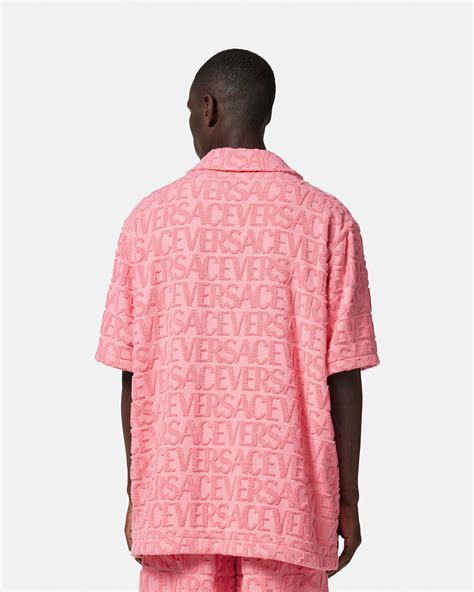 versace allover towel overshirt|Versace towel price.